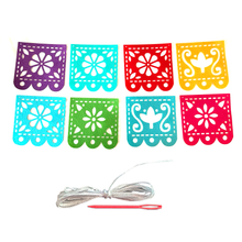 Load image into Gallery viewer, Papel Picado - Quality Felt Sugar Skull Garland Holiday Decor Nuevetón