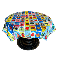 Load image into Gallery viewer, Mexican Lotería Tablecloth Art & Decor Mexico 4ft x 4ft Square