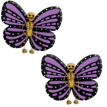 Load image into Gallery viewer, Handmade Jumbo Mariposa Butterfly Magnets (Calaca 2 Pack) Art & Decor Mexico Calaca Purple