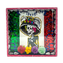 Load image into Gallery viewer, Handmade Jumbo Framed Frida Wall Art Piece Art & Decor Mexico Pink Wood Box - Catrina