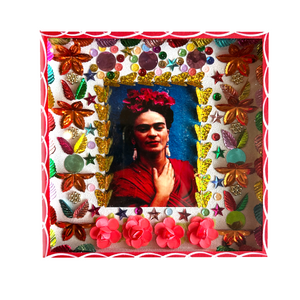 Handmade Jumbo Framed Frida Wall Art Piece