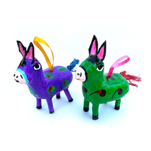 Load image into Gallery viewer, Handmade Mexican Christmas Navidad Ornaments - Burrito Sabanero (2 Pack) Holiday Decor Muertolandia.com