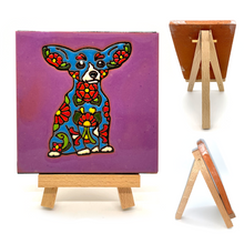 Load image into Gallery viewer, Mexican Handmade Clay Tile and Stand - El Puppy Tile Mexico