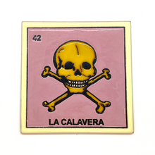 Load image into Gallery viewer, Handmade Clay Square Tile - Loteria 6" x 6" Tile Mexico No 42 La Calavera