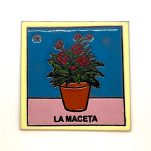 Load image into Gallery viewer, Handmade Clay Square Tile - Loteria 6" x 6" Tile Mexico No 52 La Maceta