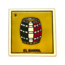 Load image into Gallery viewer, Handmade Clay Square Tile - Loteria 6" x 6" Tile Mexico No. 9 El Barril
