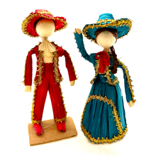 Load image into Gallery viewer, Handmade Mexican Corn Husk Tamal Los Charritos Art & Decor Mexico LA Red / Teal