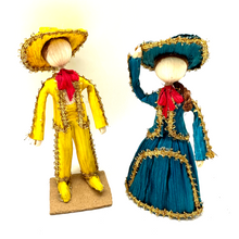 Load image into Gallery viewer, Handmade Mexican Corn Husk Tamal Los Charritos Art & Decor Mexico LA Yellow / Teal