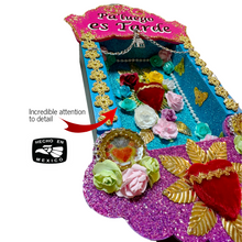 Load image into Gallery viewer, Handmade Deluxe Shadow Box Corazon Fino - Pa' Luego Es Tarde Shadow Boxes Mexico