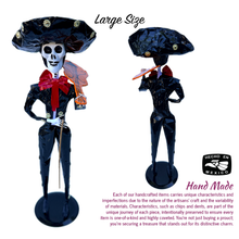 Load image into Gallery viewer, Mexican Handmade Paper Maché - Catrin Mariachi Charro Art & Decor Muertolandia.com Large - Violin