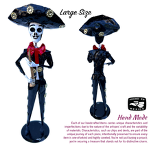Load image into Gallery viewer, Mexican Handmade Paper Maché - Catrin Mariachi Charro Art & Decor Muertolandia.com Large - Trumpet