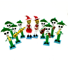 Load image into Gallery viewer, Handmade Mexican Miniature 10 Piece Mariachi Noche De Paz Art & Decor Mexico