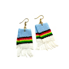 Load image into Gallery viewer, Handmade Mexican Earrings - Serape Jewelry Mexico Blue