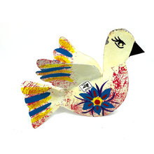 Load image into Gallery viewer, Handmade Mexican Tin Paloma Dove Art & Decor Mexico MH Bone