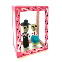 Load image into Gallery viewer, Handmade Window Shadow Box Nicho - See Through Series  - Novio y Novio Shadow Boxes Mexico CC Pink