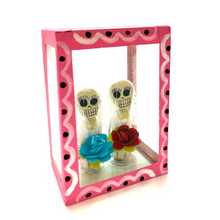 Load image into Gallery viewer, Handmade Window Shadow Box Nicho - See Through Series  - Novias Shadow Boxes Mexico CC Pink