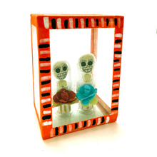 Load image into Gallery viewer, Handmade Window Shadow Box Nicho - See Through Series  - Novias Shadow Boxes Mexico CC Orange