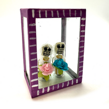 Load image into Gallery viewer, Handmade Window Shadow Box Nicho - See Through Series  - Novias Shadow Boxes Mexico CC Purple