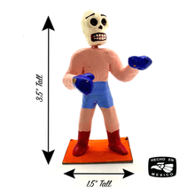 Load image into Gallery viewer, Handmade Barro Mexican Sr. Luchador Mexican Wrestler Art & Decor Muertolandia.com