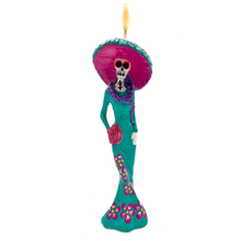Load image into Gallery viewer, Mexican Handmade Candle - La Catrina Art & Decor Muertolandia.com