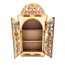 Load image into Gallery viewer, Mexican Day of the Dead / Día De Muertos DIY Altar - Armoire Closet 3 Shelves Shadow Boxes Muertolandia.com