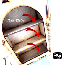 Load image into Gallery viewer, Mexican Day of the Dead / Día De Muertos DIY Altar - Armoire Closet 3 Shelves Shadow Boxes Muertolandia.com