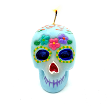 Load image into Gallery viewer, Mexican Handmade Candle - Sugar Skull Calavera Art & Decor Muertolandia.com