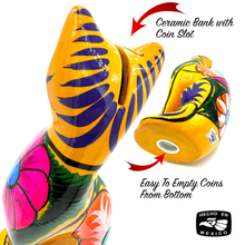 Load image into Gallery viewer, Handmade Mexican Ceramic - Gato Cat Bank Bar Goods Nuevetón