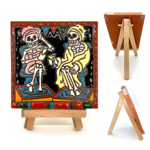 Load image into Gallery viewer, Mexican Handmade Clay Tile and Stand - Spa Day Fun Tile Mexico
