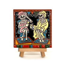 Load image into Gallery viewer, Mexican Handmade Clay Tile and Stand - Spa Day Fun Tile Mexico