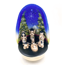 Load image into Gallery viewer, Mexican Handmade Nativity Natividad Scene - Huevo Birth Egg Nacimiento Art & Decor Muertolandia.com Blue