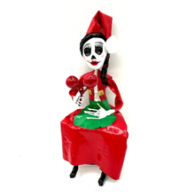 Load image into Gallery viewer, Mexican Handmade Paper Maché - Sra. Santa Sitting On A Shelf Art & Decor Muertolandia.com