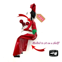 Load image into Gallery viewer, Mexican Handmade Paper Maché - Sra. Santa Sitting On A Shelf Art & Decor Muertolandia.com