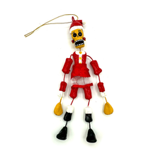 Load image into Gallery viewer, Handmade Mexican Barro Ornament - Calaca Santa Art & Decor Mexico CC Santa Con Falda