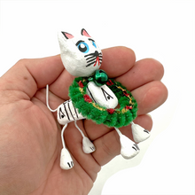 Load image into Gallery viewer, Handmade Mexican Pets - Christmas Navidad Cats Art & Decor Muertolandia.com