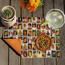 Load image into Gallery viewer, Mexican Frida Self Portrait Design Placemats (4 Piece Fabric Set) Home & Kitchen Muertolandia.com