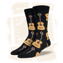 Load image into Gallery viewer, Men's "Mariachi Guitar" Socks Socks SockSmith Black