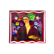 Load image into Gallery viewer, Handmade Square Shadow Box Nicho - Frida Photo Magnet Shadow Boxes Mexico Long Neck - Pink Box