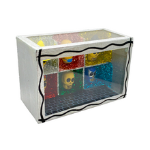 Load image into Gallery viewer, Handmade Window Shadow Box Nicho - Zoomuertos Shadow Boxes Mexico CC iMac Silver Wood Box
