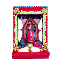 Load image into Gallery viewer, Handmade Shadow Box Nicho - Virgen de Guadalupe Shadow Boxes Mexico CC