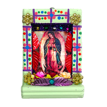 Load image into Gallery viewer, Handmade Shadow Box Nicho - Virgen de Guadalupe Shadow Boxes Mexico CC