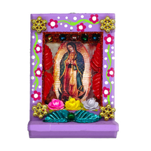 Load image into Gallery viewer, Handmade Shadow Box Nicho - Virgen de Guadalupe Shadow Boxes Mexico CC