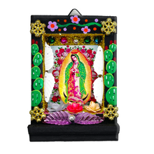 Load image into Gallery viewer, Handmade Shadow Box Nicho - Virgen de Guadalupe Shadow Boxes Mexico CC