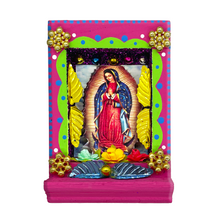 Load image into Gallery viewer, Handmade Shadow Box Nicho - Virgen de Guadalupe Shadow Boxes Mexico CC