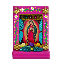 Load image into Gallery viewer, Handmade Shadow Box Nicho - Virgen de Guadalupe Shadow Boxes Mexico CC