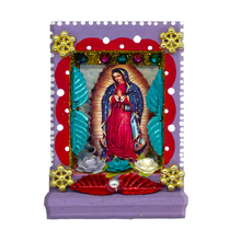 Load image into Gallery viewer, Handmade Shadow Box Nicho - Virgen de Guadalupe Shadow Boxes Mexico CC
