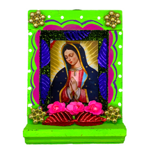 Load image into Gallery viewer, Handmade Shadow Box Nicho - Virgen de Guadalupe Shadow Boxes Mexico CC
