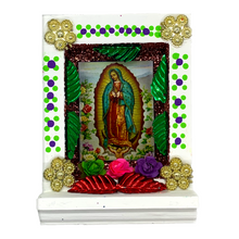 Load image into Gallery viewer, Handmade Shadow Box Nicho - Virgen de Guadalupe Shadow Boxes Mexico CC