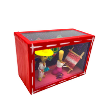 Load image into Gallery viewer, Handmade Window Shadow Box Nicho -Jarochos Weaving / Telares Shadow Boxes Mexico CC