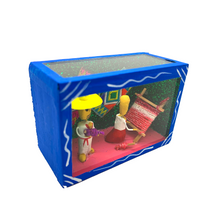 Load image into Gallery viewer, Handmade Window Shadow Box Nicho -Jarochos Weaving / Telares Shadow Boxes Mexico CC